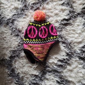 Girls headphones winter hat